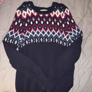 Navy blue knitted Abercrombie Kids sweater.